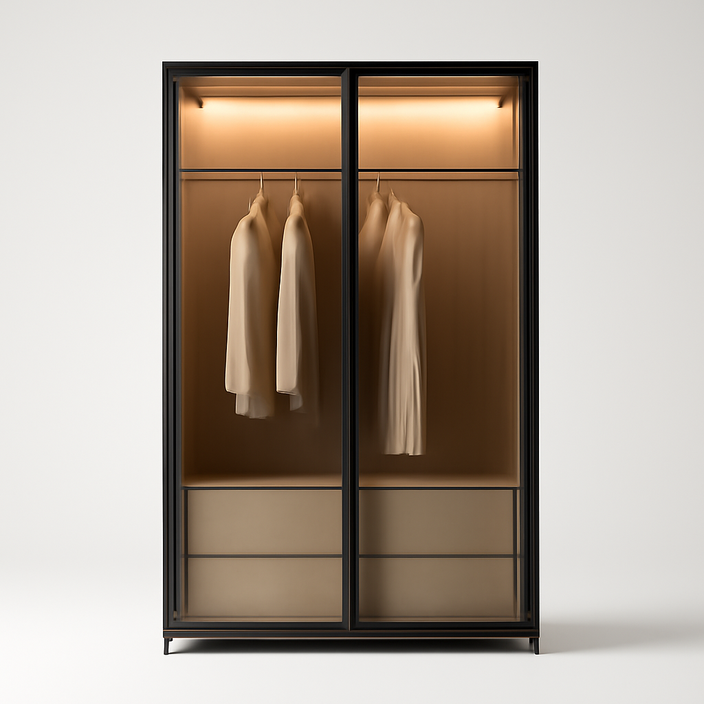Noir Glass Wardrobe